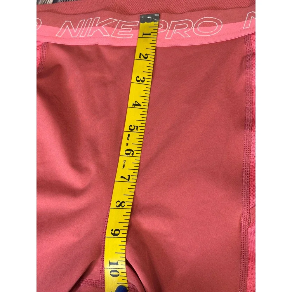 Nike Pro Dri-FIT High Waisted Leggings Womens M Red Rust Crop DX0063-655
